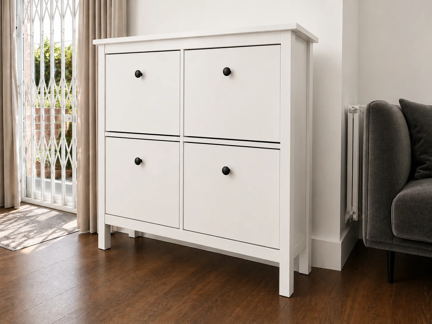White cabinet assembled in a North London home